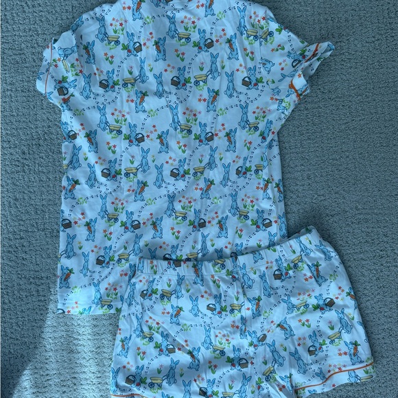 Roller Rabbit White and Blue Bunny Print Pajama Set - Picture 3 of 3